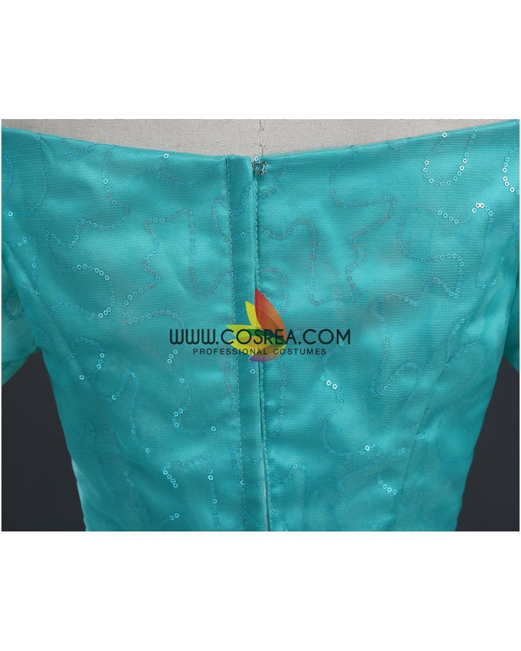 Princess Ariel Turquoise Tulle With Pearl Little Mermaid Cosplay Costume