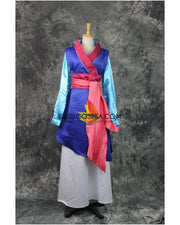 Mulan Navy Blue Satin Cosplay Costume