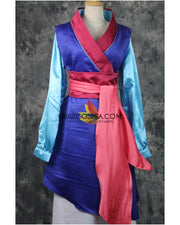 Mulan Navy Blue Satin Cosplay Costume