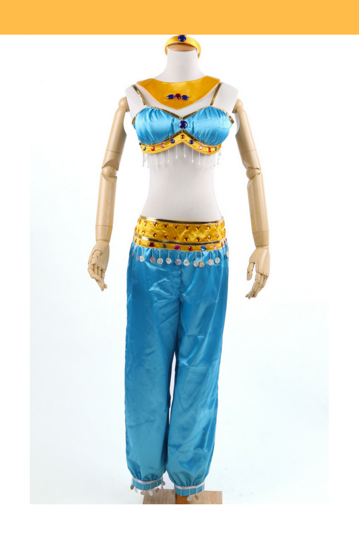 Princess Jasmine Aladdin Satin With Tassel Gems Cosplay Costume - Cosrea  Cosplay