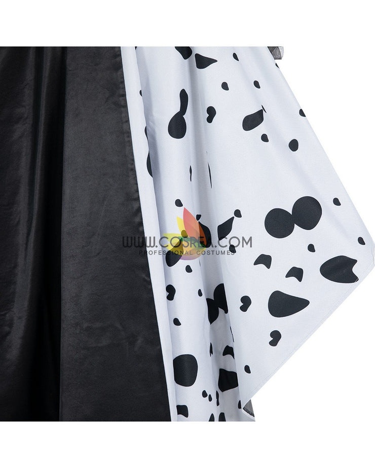 Cosrea Disney No Option Disney Cruella 2021 Movie 101 Dalmatian's Cosplay Costume