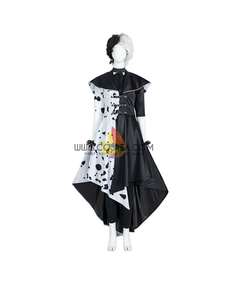 Cosrea Disney No Option Disney Cruella 2021 Movie 101 Dalmatian's Cosplay Costume