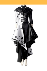 Cosrea Disney No Option Disney Cruella 2021 Movie 101 Dalmatian's Version Cosplay Costume