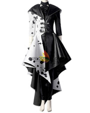 Cosrea Disney No Option Disney Cruella 2021 Movie 101 Dalmatian's Version Cosplay Costume