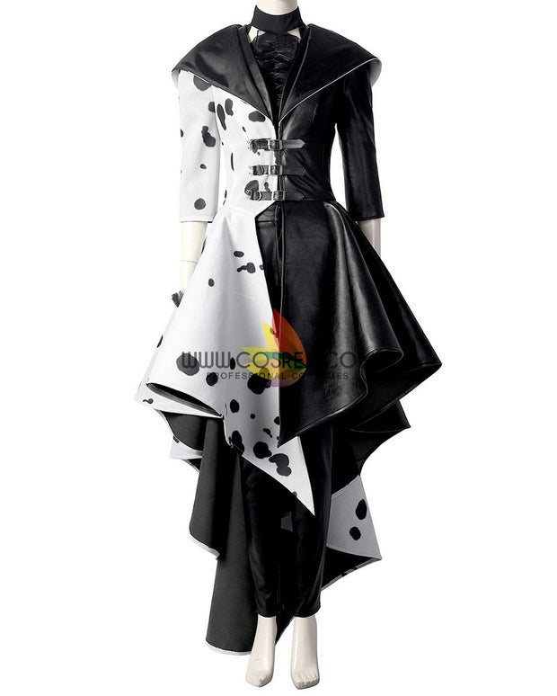 Cosrea Disney No Option Disney Cruella 2021 Movie 101 Dalmatian's Version Cosplay Costume