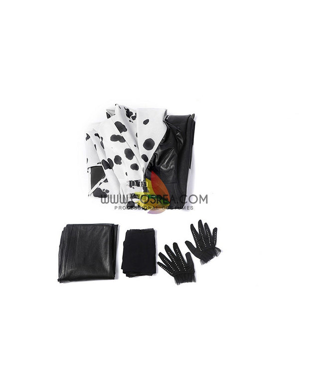 Cosrea Disney No Option Disney Cruella 2021 Movie 101 Dalmatian's Version Cosplay Costume