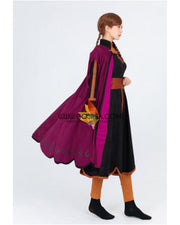 Cosrea Disney No Option Frozen 2 Anna Suede Fabric Cosplay Costume