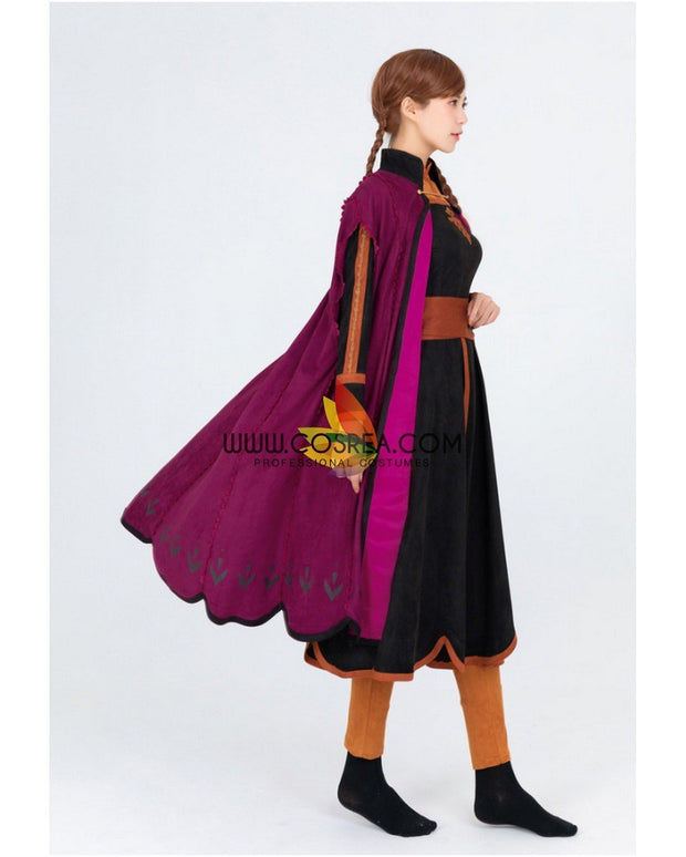 Cosrea Disney No Option Frozen 2 Anna Suede Fabric Cosplay Costume