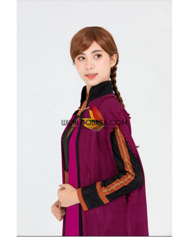 Cosrea Disney No Option Frozen 2 Anna Suede Fabric Cosplay Costume