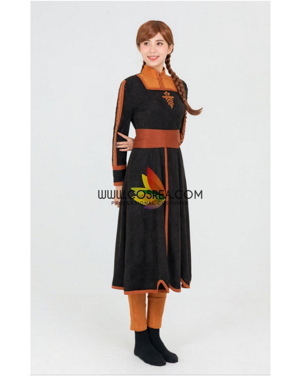 Cosrea Disney No Option Frozen 2 Anna Suede Fabric Cosplay Costume