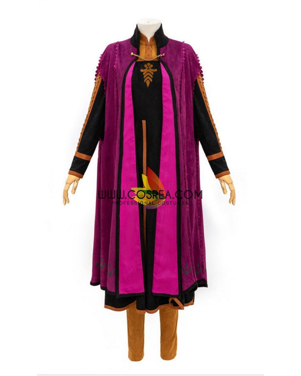 Cosrea Disney No Option Frozen 2 Anna Suede Fabric Cosplay Costume