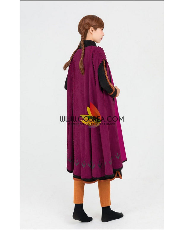Cosrea Disney No Option Frozen 2 Anna Suede Fabric Cosplay Costume
