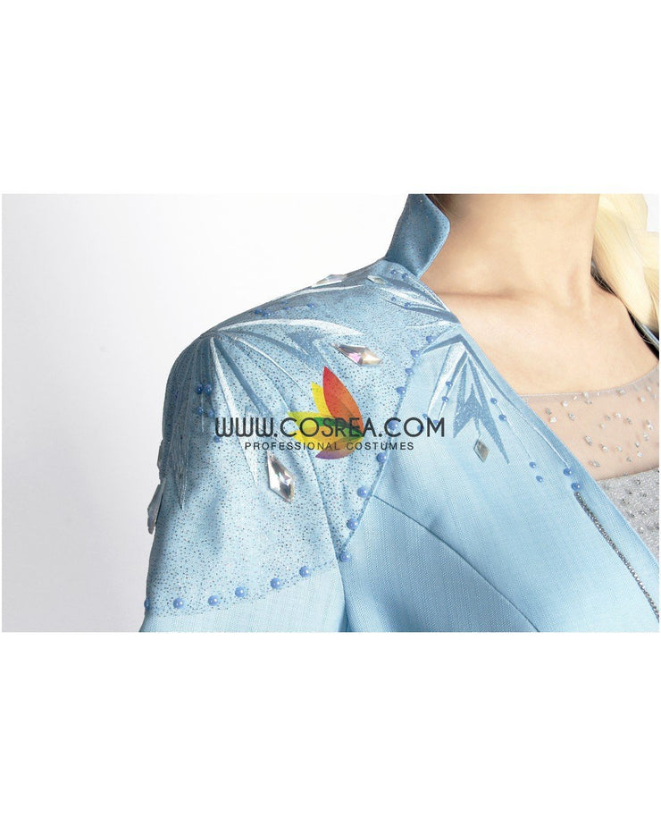 Cosrea Disney No Option Frozen 2 Elsa High Detail Gradient Embroidered Cosplay Costume