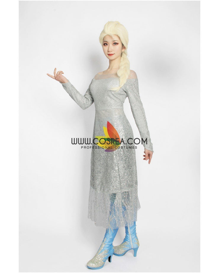 Cosrea Disney No Option Frozen 2 Elsa High Detail Gradient Embroidered Cosplay Costume