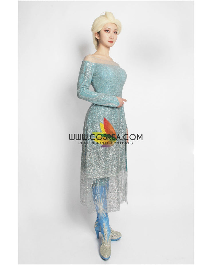Cosrea Disney No Option Frozen 2 Elsa High Detail Gradient Embroidered Cosplay Costume