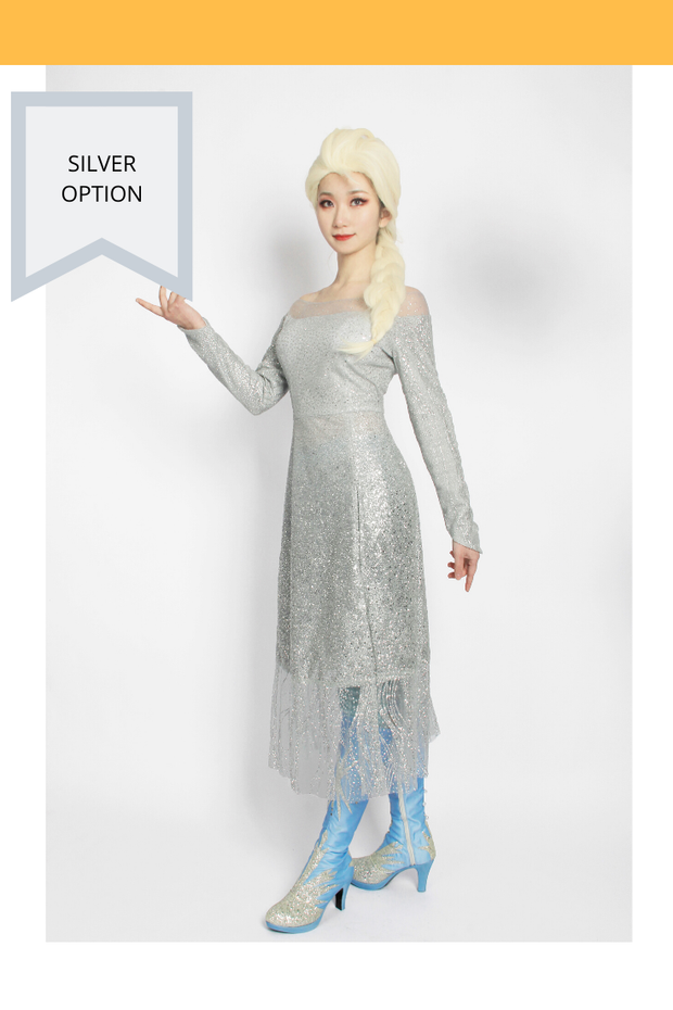Cosrea Disney No Option Frozen 2 Elsa High Detail Gradient Embroidered Cosplay Costume