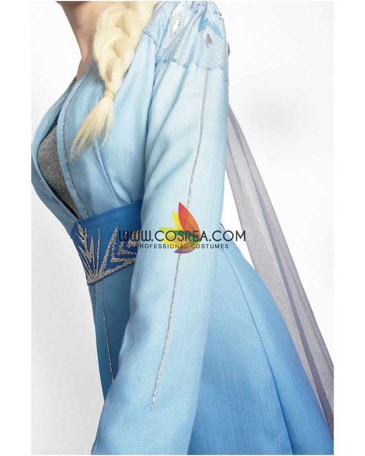 Cosrea Disney No Option Frozen 2 Elsa High Detail Gradient Embroidered Cosplay Costume