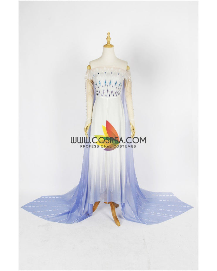 Frozen 2 Elsa Show Yourself Gradient Chiffon Cosplay Costume