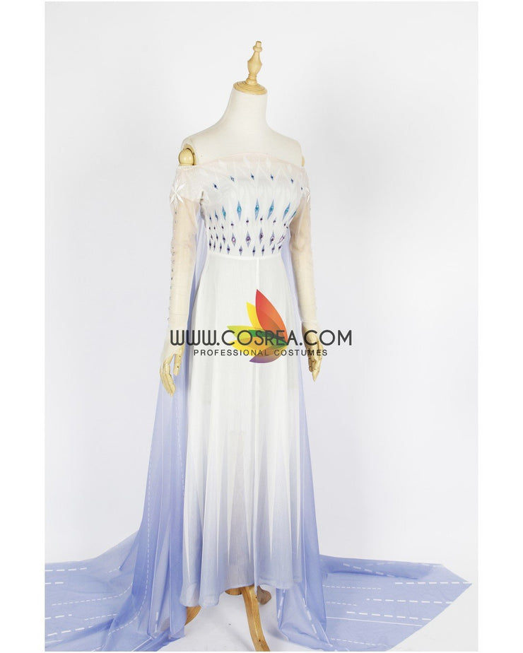 Frozen 2 Elsa Show Yourself Gradient Chiffon Cosplay Costume