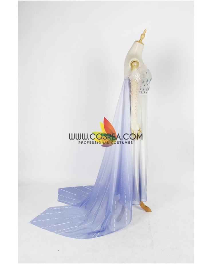 Frozen 2 Elsa Show Yourself Gradient Chiffon Cosplay Costume