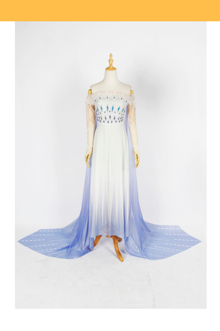 Frozen 2 Elsa Show Yourself Gradient Chiffon Cosplay Costume