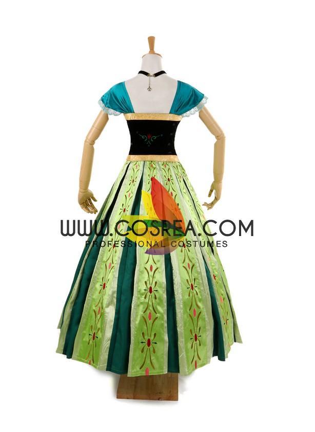 Cosrea Disney No Option Frozen Anna Coronation Classic Cosplay Costume