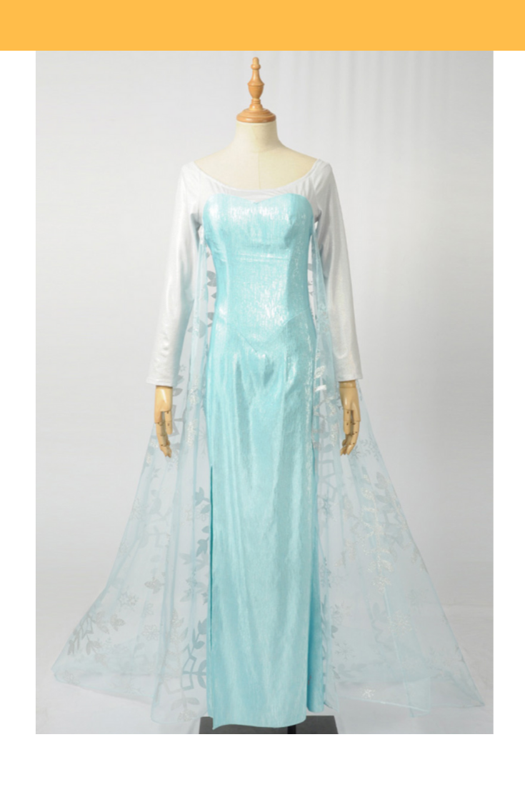 Elsa Inspired Light Cyan Cosplay Costume