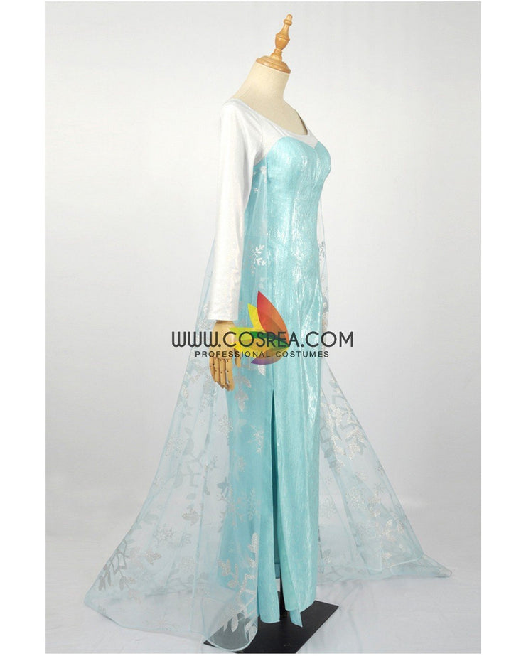Frozen Elsa Light Cyan Cosplay Costume