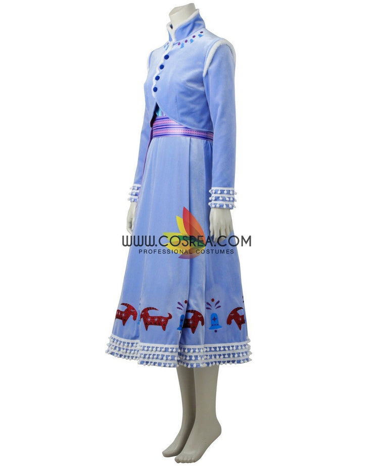 Frozen Olaf's Adventure Anna Velvet Cosplay Costume