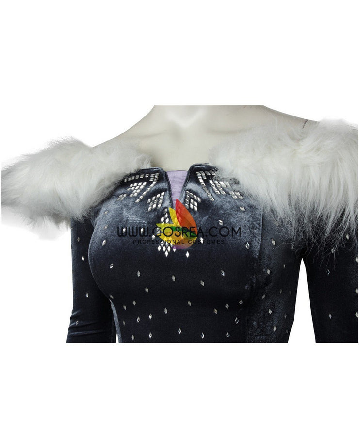 Frozen Olaf's Adventure Elsa Velvet Cosplay Costume