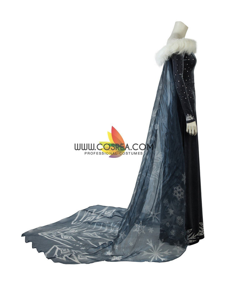 Frozen Olaf's Adventure Elsa Velvet Cosplay Costume