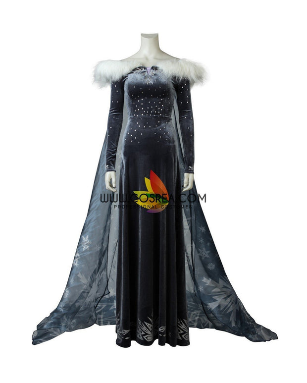 Frozen Olaf's Adventure Elsa Velvet Cosplay Costume