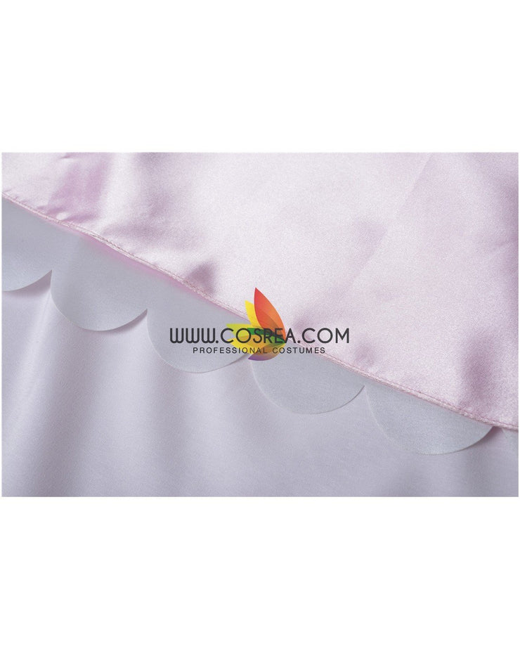 Princess Ariel Pink Satin With Wide Shoulder Little Mermaid Cosplay Costume