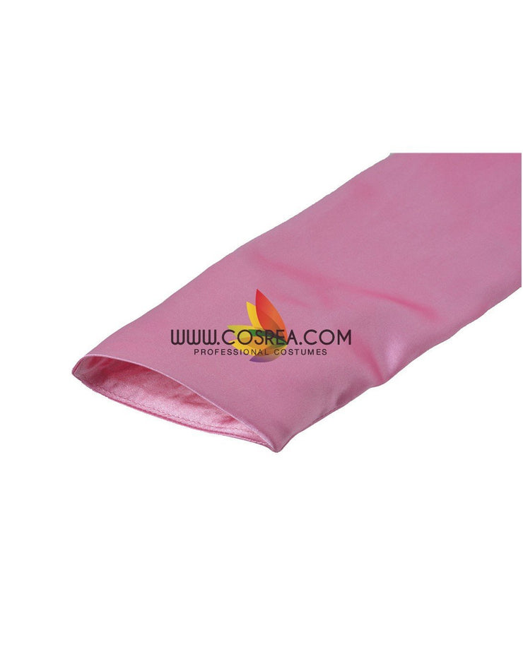 Princess Ariel Pink Satin With Wide Shoulder Little Mermaid Cosplay Costume