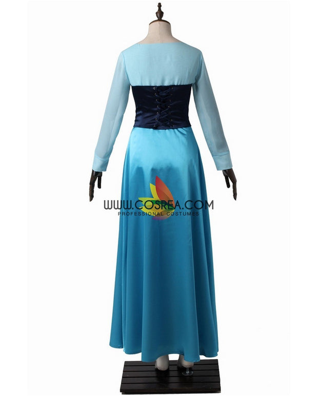 Princess Airle Kiss The Girl Satin Chiffon Little Mermaid Cosplay Costume
