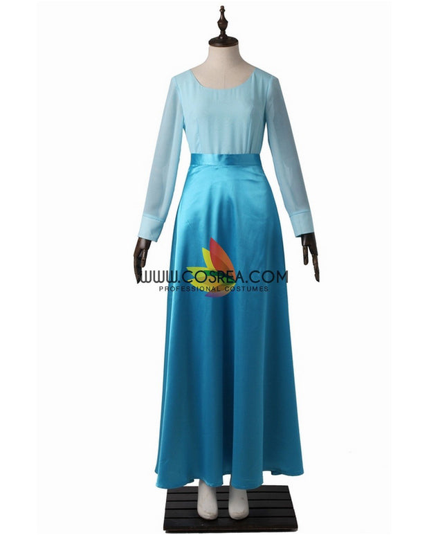 Princess Airle Kiss The Girl Satin Chiffon Little Mermaid Cosplay Costume