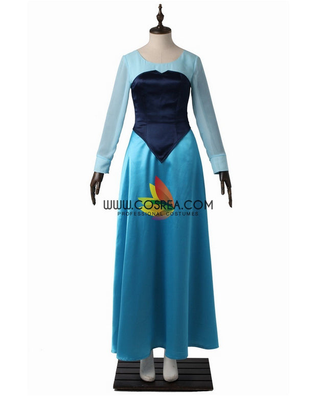 Princess Airle Kiss The Girl Satin Chiffon Little Mermaid Cosplay Costume