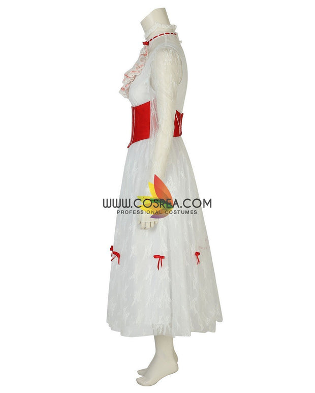 Mary Poppins Classic Floral Lace Cosplay Costume