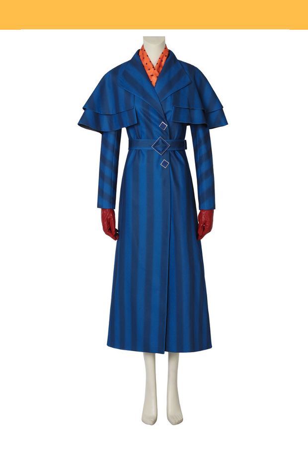 Cosrea Disney No Option Mary Poppins Returns Navy Blue Uniformed Cosplay Costume