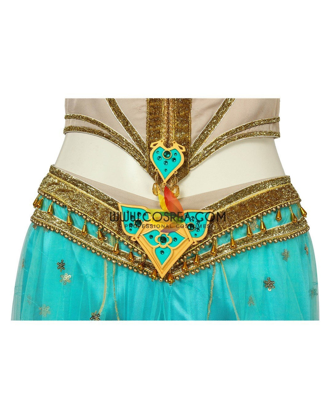 strapless open back dress Princess Jasmine Complete Live Action Movie Cosplay Costume