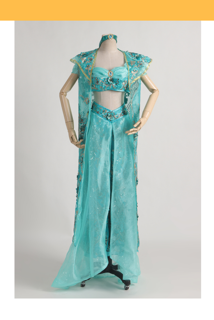 Princess Jasmine Embroidered Costume with Matching Cape