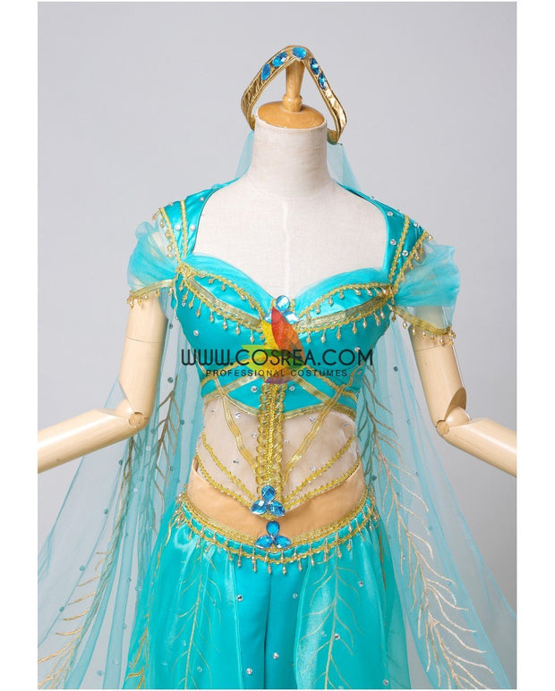 Princess Jasmine Embroidered Live Action Movie  Cosplay Costume