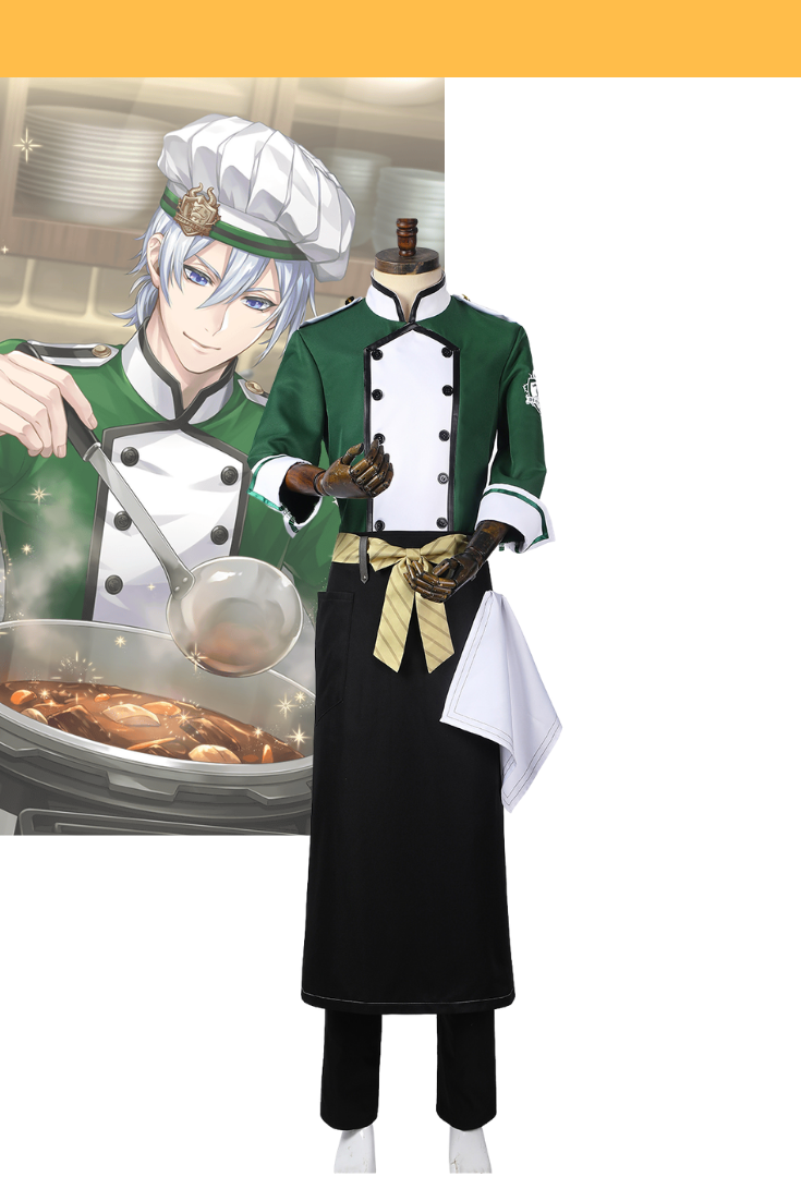 Cosrea Disney No Option Twisted Wonderland NRC Master Chef Green Uniform Cosplay Costume