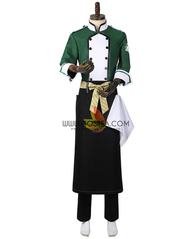 Cosrea Disney No Option Twisted Wonderland NRC Master Chef Green Uniform Cosplay Costume