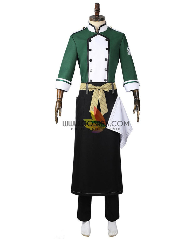 Cosrea Disney No Option Twisted Wonderland NRC Master Chef Green Uniform Cosplay Costume