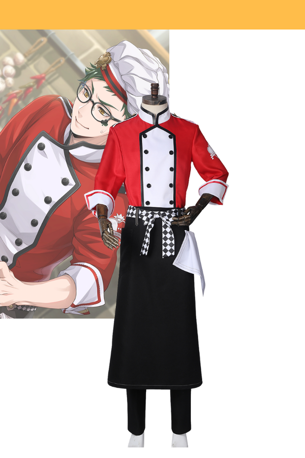 Cosrea Disney No Option Twisted Wonderland NRC Master Chef Red Uniform Cosplay Costume