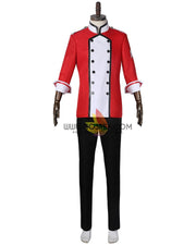 Cosrea Disney No Option Twisted Wonderland NRC Master Chef Red Uniform Cosplay Costume