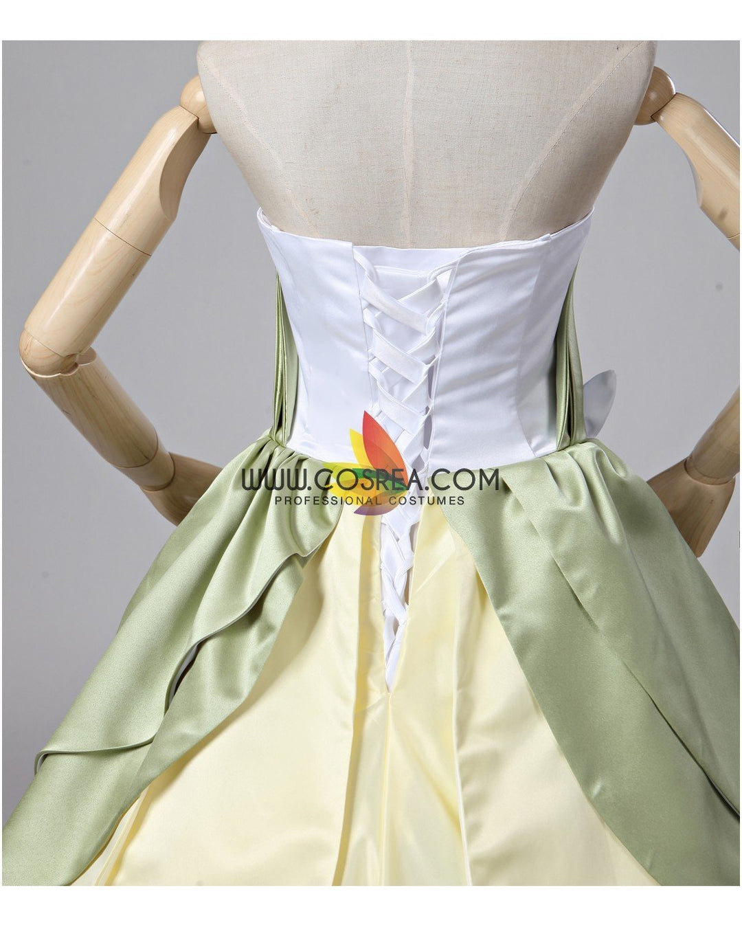 Princess Tiana The Princess and The Frog Classic Satin Cosplay Costume Without Boning / Concealed Zipper