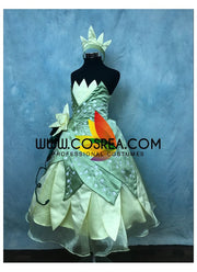 Cosrea Disney Princess And The Frog Tiana Floral Brocade Children Size Cosplay Costume