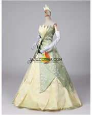 Cosrea Disney Princess And The Frog Tiana Floral Brocade Cosplay Costume